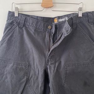 Gray Carhartt double knee carpenter pants